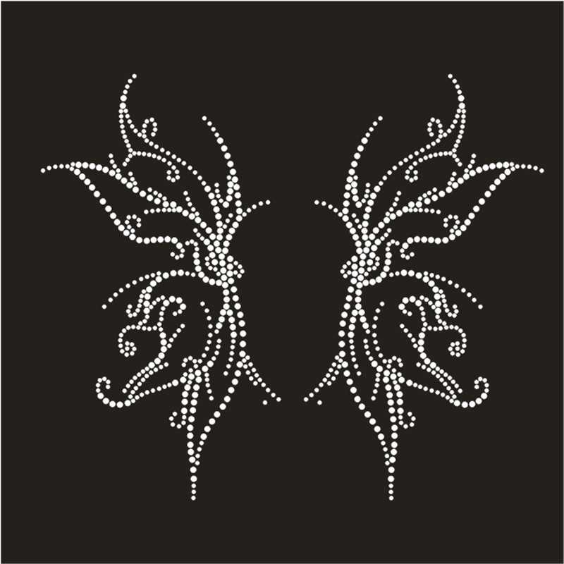 Hotfix Rhinestone Sheet - Yapay elmas Motif tasarımları T-Shirt sıcak