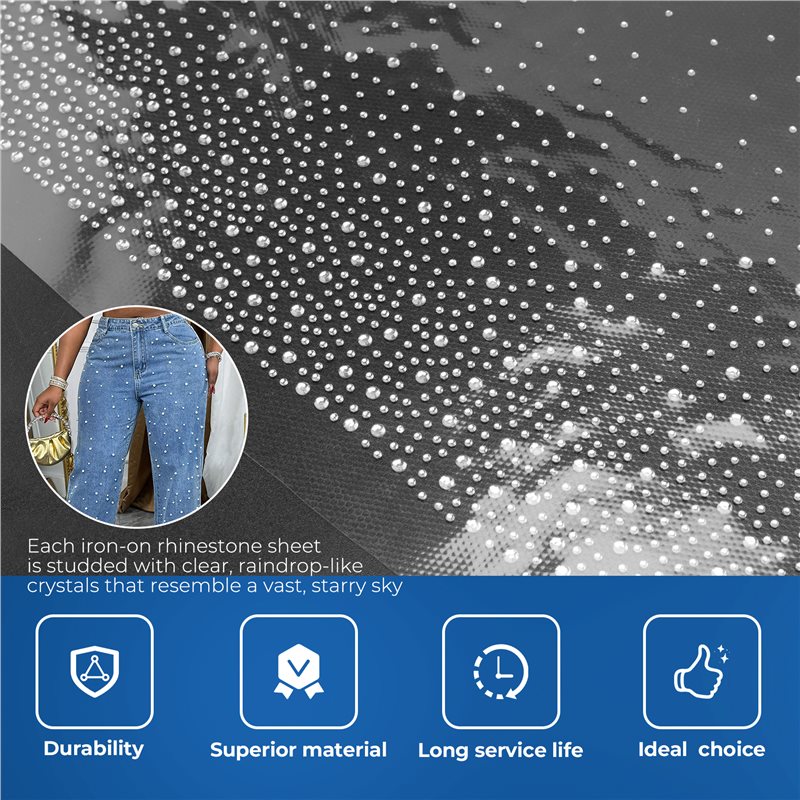 AT02-Glitter Hotfix Rhinestone - Hotfix Rhinestone Sheet incelemesi ve fiyatı