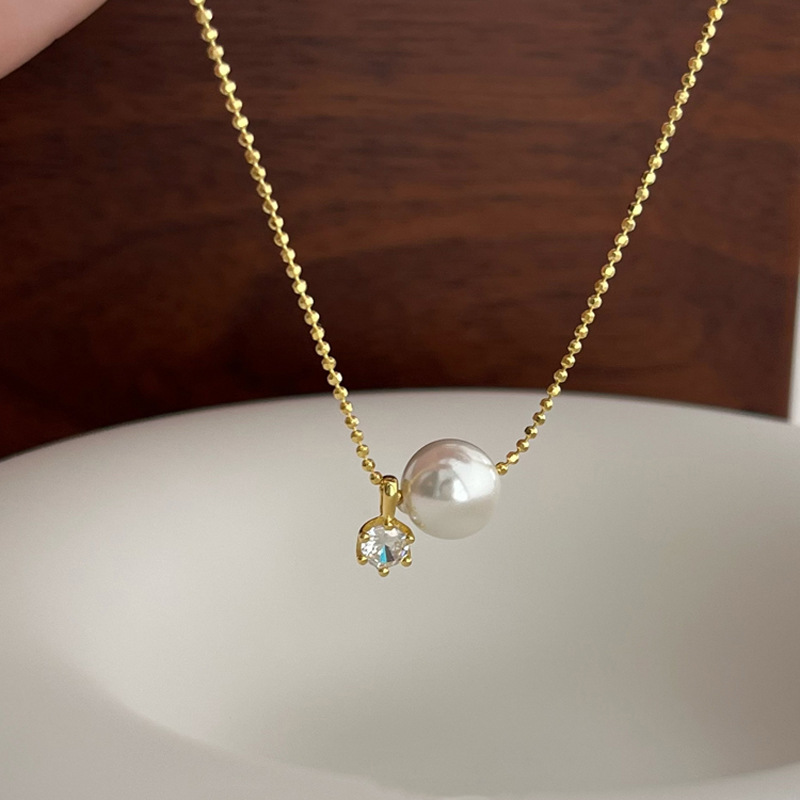 Yeni 925 Ayar Gümüş Inci Kolye - Pearl Trim Chain incelemesi ve fiyatı