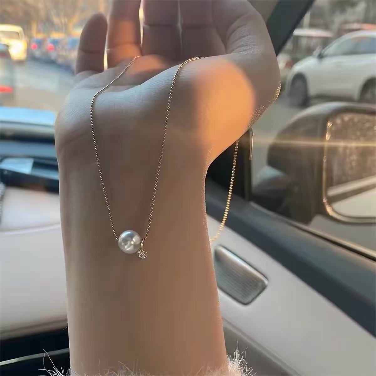Yeni 925 Ayar Gümüş Inci Kolye - Pearl Trim Chain incelemesi ve fiyatı