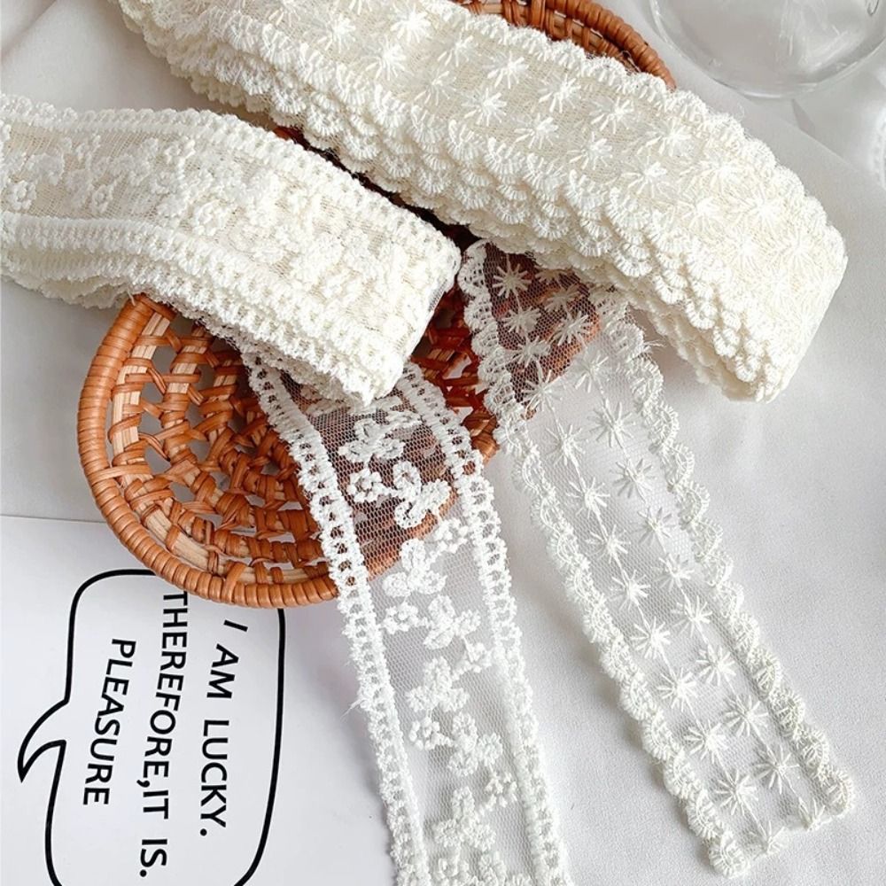 5 Yard Saf Pamuk Dikiş Şeridi  - Lace Ribbon Trim incelemesi ve fiyatı